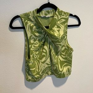 Zara green printed set